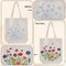 Canvas Tote Bag Embroidery Kit for Beginners (daisy flower) 11.81 x 9.84 x 1.02 inches